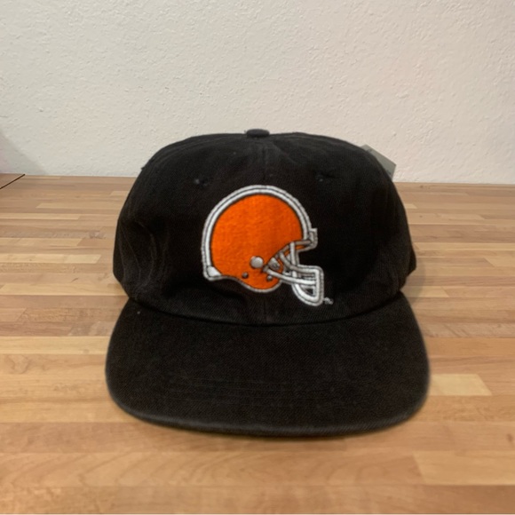 Brand New With Tags Vintage NFL Cleveland Browns Logo AJD Cap Adjustable Strap - Picture 1 of 8
